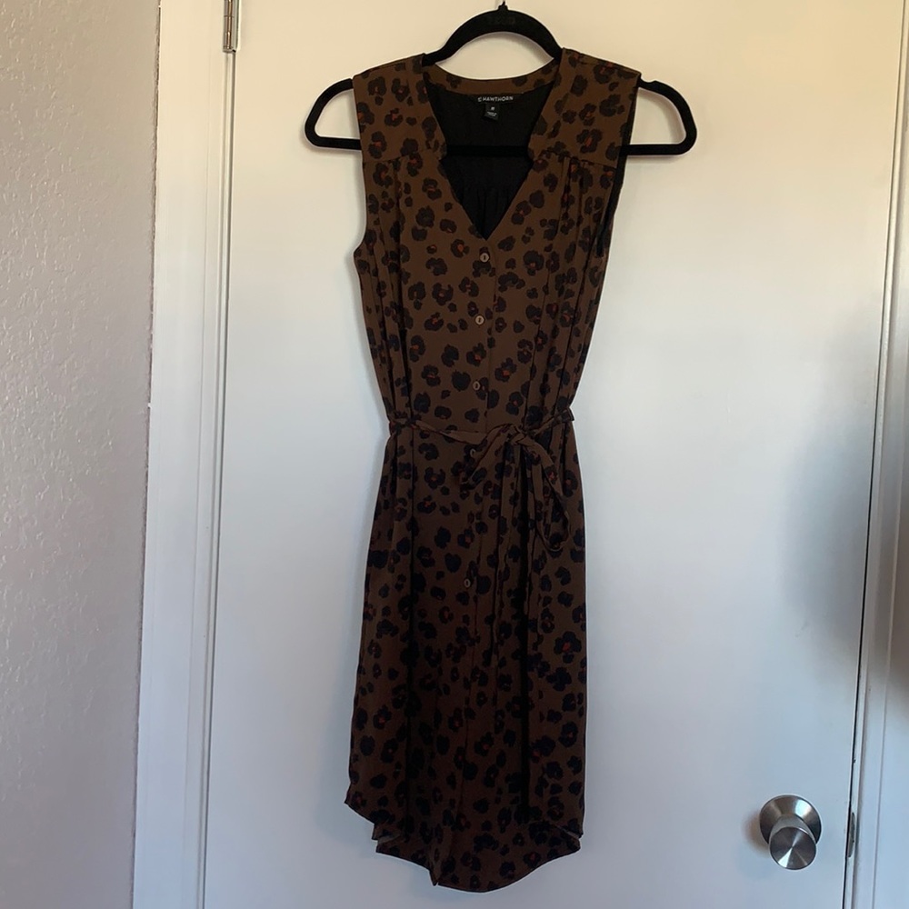 Leopard print mini dress